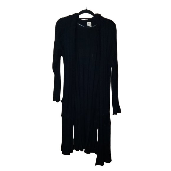 Faded Glory Long Hooded Open Front BOHO Sweater XL (16/18) - Picture 1 of 2
